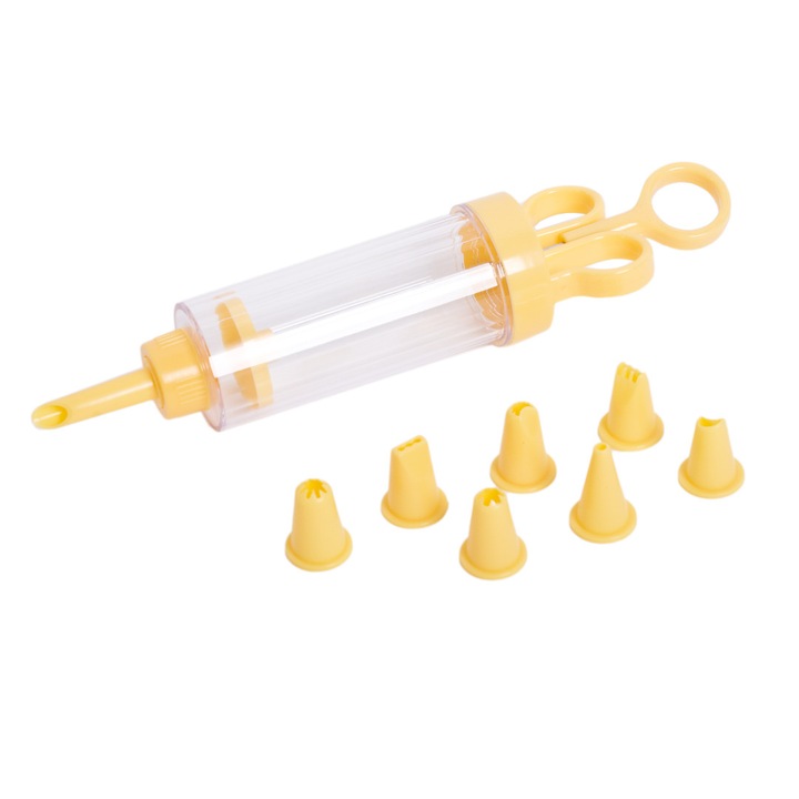 Piston pentru decor cu 8 capete Delicia Tescoma galben