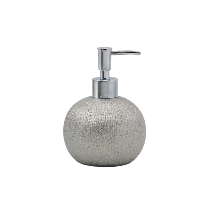 Дозатор за течен сапун Inter Ceramic Сесил ICCA 62663, Полирезин, Сребрист