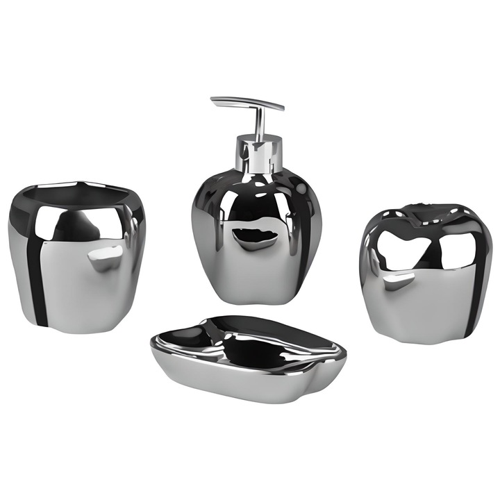 Set accesorii baie Inter Ceramic, crom, 4 piese
