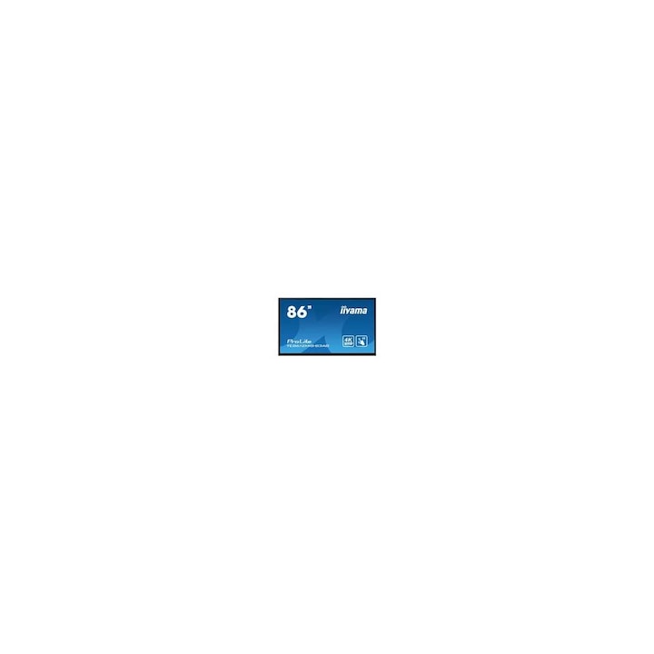 LCD LED монитор iiyama ProLite TE8612MIS-B3AG 86 инча 4K UHD, антирефлексно покритие, HDMI свързаност, USB-C