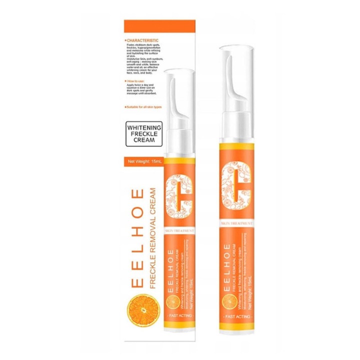 Öregedésgátló arckrém, Eelhoe, 15ml, fehérítő hatású, folteltávolító, minden bőrtípusra