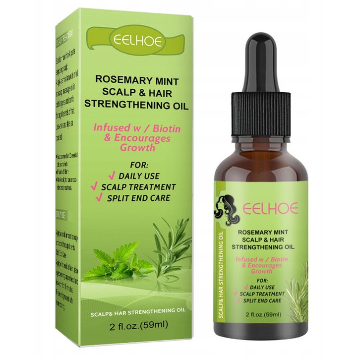 Rozmaringos hajápoló olaj, Eelhoe, Hajerősítő Kezelés, 100ml