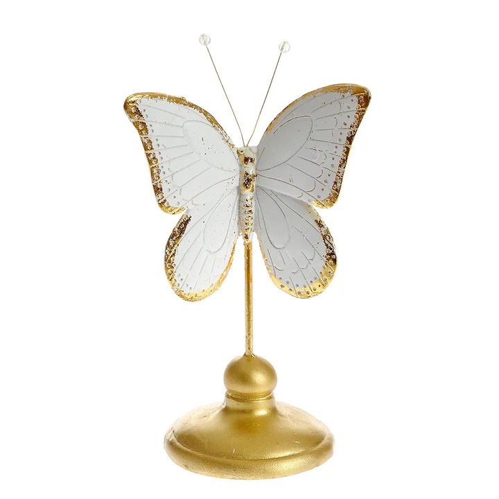 Statueta fluture alb 23 cm, Meli Melo Paris