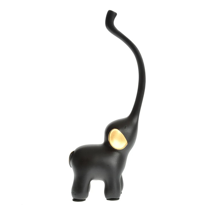 Statueta elefant negru 21 cm, Meli Melo Paris