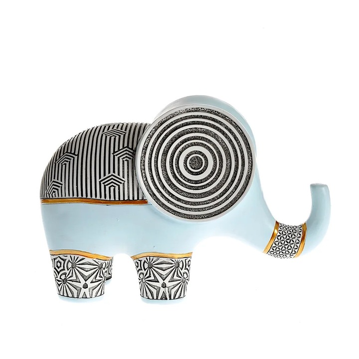 Statueta elefant multicolor 22 cm, Meli Melo Paris