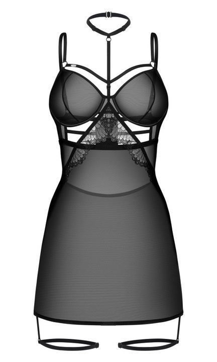 Lenjerie Sexy, Obsessive, Arrowel, negru, set, marime L/XL