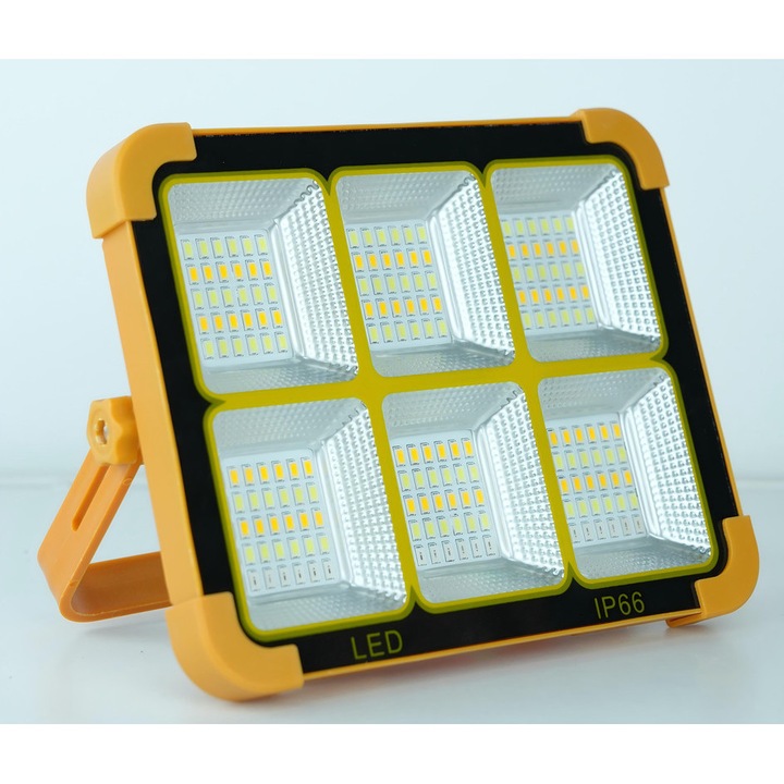 Lampa solara portabila LED de lucru 100W 16500mAh 10000 LM cu luminozitate continua – Lampa de podea LED reincarcabila cu baterie pentru locuri de lucru, utila ca lampa de urgenta in caz de uragan, cadou pentru Ziua Tatalui