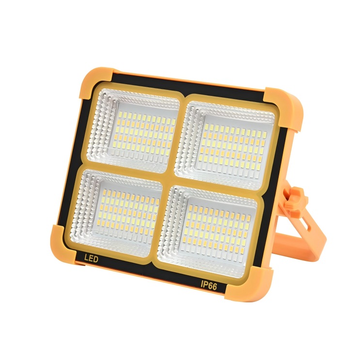 Lampa solara portabila LED de lucru 150 W 16500mAh 10001 LM cu luminozitate continua – Lampa de podea LED reincarcabila cu baterie pentru locuri de lucru, utila ca lampa de urgenta in caz de uragan, cadou pentru Ziua Tatalui