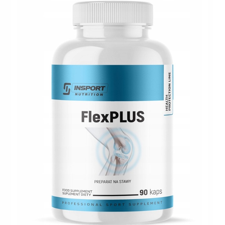 Étrend-kiegészítő, FLEX PLUS – 90 Kapszula – Kollagén, MSM, Glükozamin, Kondroitin, C-vitamin – Ízületek és Csontok Támogatása, INSPORT