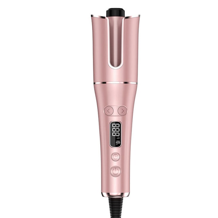 Автоматична маша за коса Garsonal, металическо розово, 4 температурни настройки, комплект от 1, 25 мм