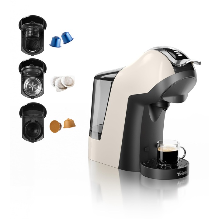 Tristar 3 az 1-ben többkapszula gép – Nespresso® és Dolce Gusto® kapszulákhoz is alkalmas – 19 bar – BPA-mentes – CM-2301