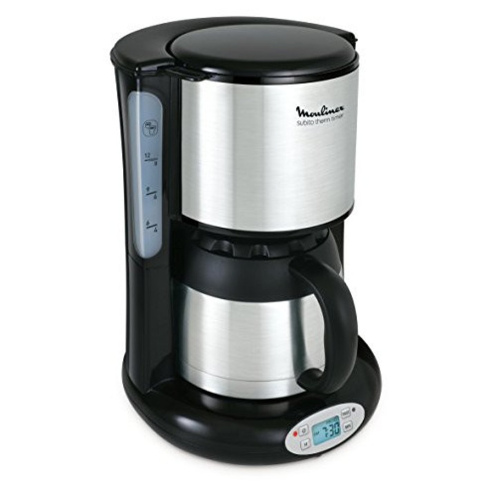 AEG EC6-1-6ST espressor portafiltru / design subtire / tehnologie termobloc / 15 bar / 3 insertii pentru 1-2 cani si tampoane ESE / panou de control tactil / spuma de lapte / rezervor de apa 1 l / otel inoxidabil