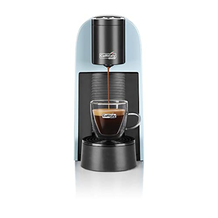 Aparat de cafea espresso cu parghie Lapressa, Tchibo, 980 ml, 15 bar, Espresso dublu, Spuma de lapte, Rosu