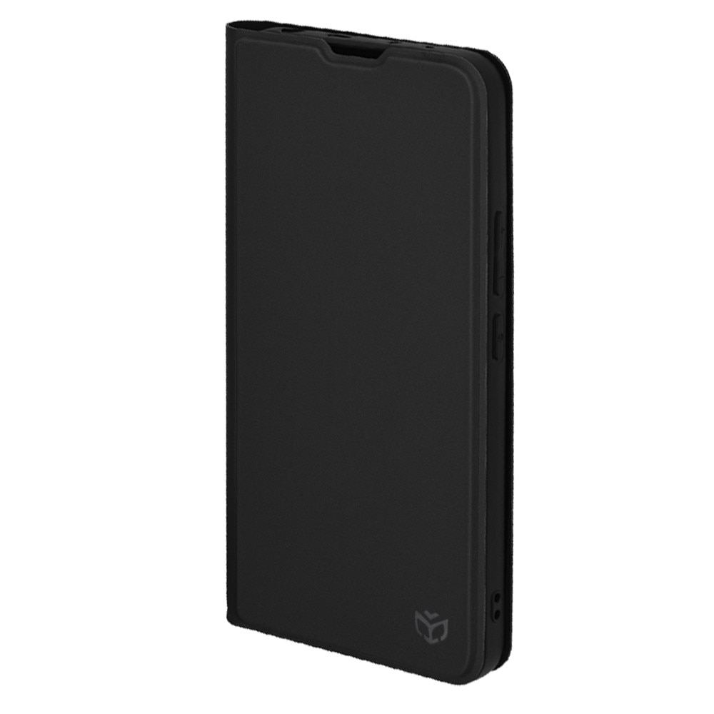 Husa pentru Xiaomi Redmi Note 14 4G (164, 84 x 78, 15 x 8, 16mm), SKYDDAR INNOVATION, Prestige, tip Carte cu Portofel Interior, Negru, set cu sticker