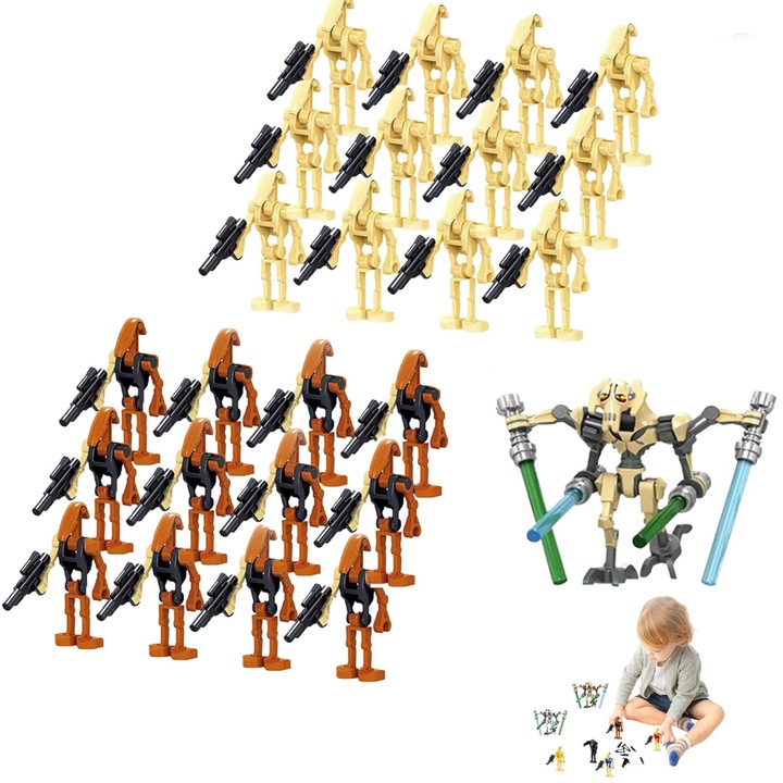 Комплект от 24 фигурки на бойни роботи-войници от Star Wars, Dussdote, многоцветни