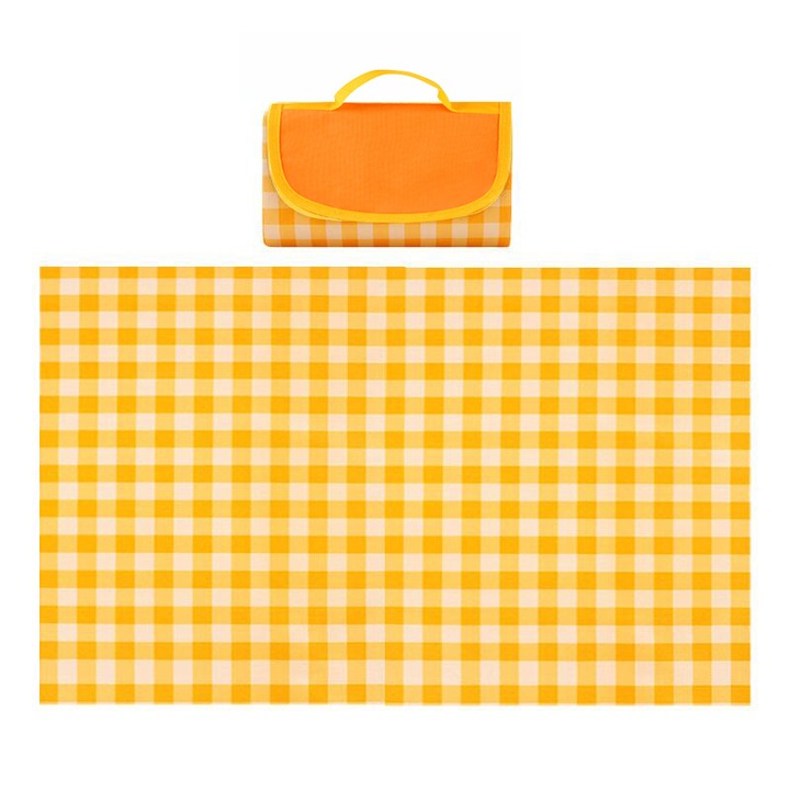 Водоустойчива постелка за пикник 200x200 см, материал Оксфорд, устойчива на влага, лесна за транспортиране