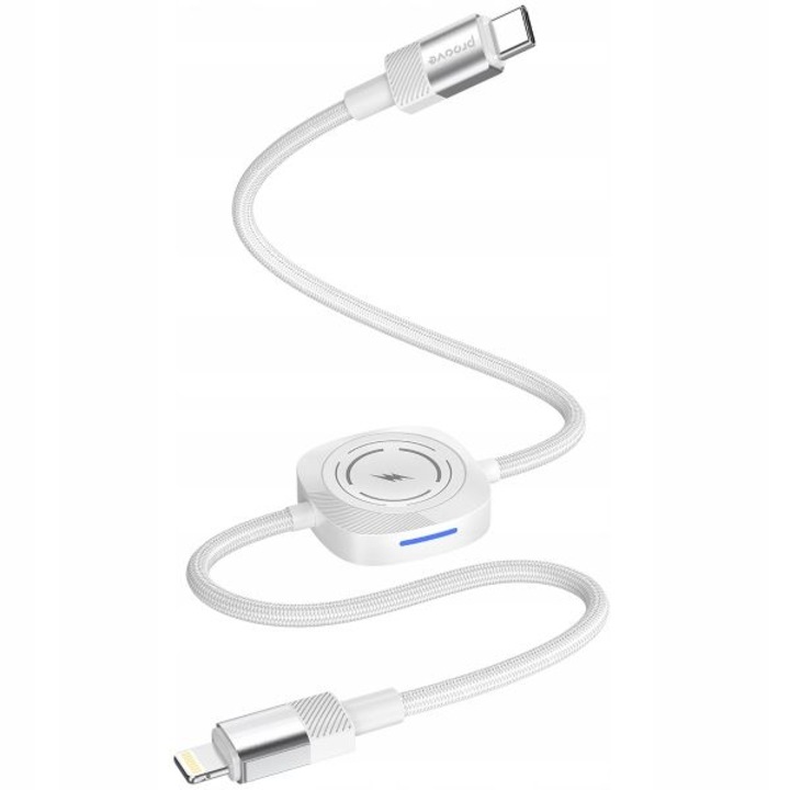 Cablu USB-C la Lightning 27W + incarcator QI pentru Smartphone Smartwatch / CCMT27004101