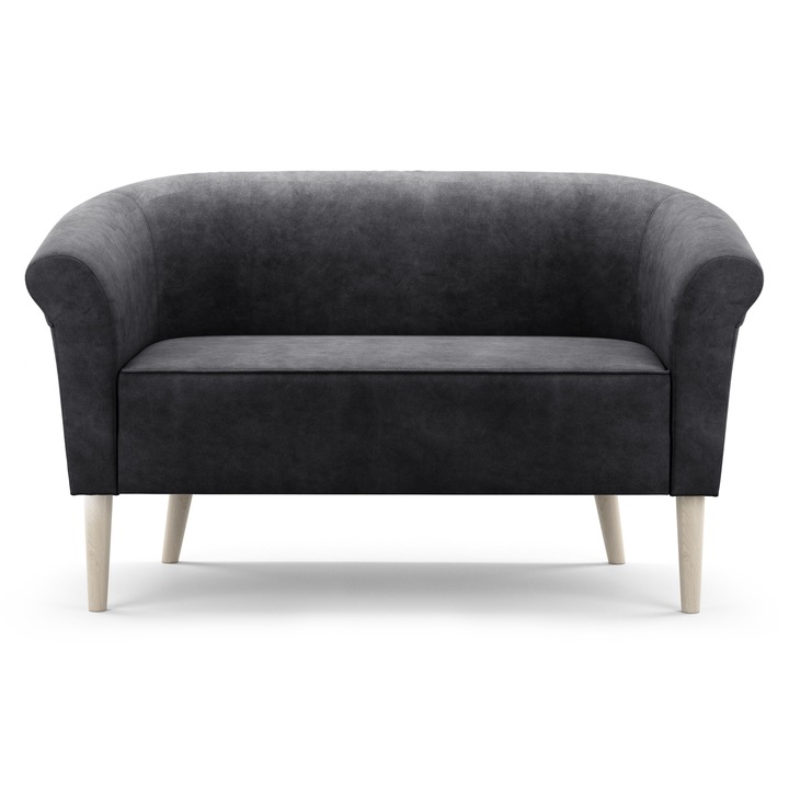 Canapea Sofello ESPERO, gri, 136x57x70cm, 2 locuri, stil scandinav