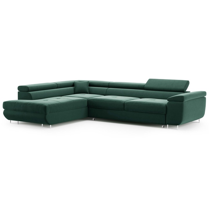 Canapea Sofello OCTAVIO, verde, functie de somn, dimensiuni 273x203cm