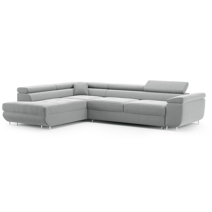 Canapea Sofello OCTAVIO, functie de somn, 273x203cm, gri