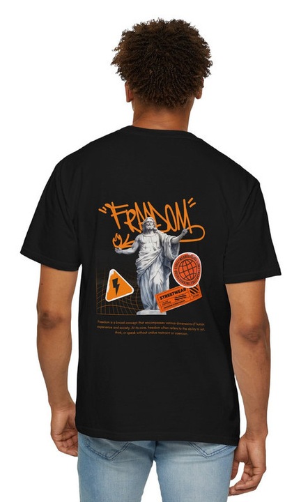 Vexor-Tricou barbati urban bumbac, Freedom, Alb