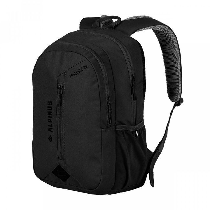 Rucsac Alpinus Toulouse, negru, capacitate 28 litri, compartiment pentru laptop