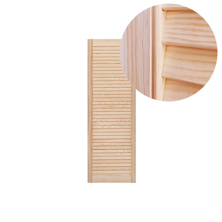 Fatada sertar, Lamelar, Lemn de pin, Pentru dressing, Dormitor, Bucatarie, Prestige, 39,4 x 110