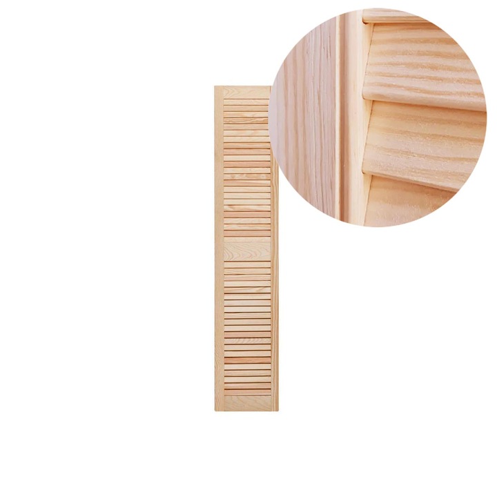 Usi traforate, Fatada sertar, Lamelar, Lemn de pin, Pentru dressing, Dormitor, Bucatarie, Prestige, 29,4 x 140,6