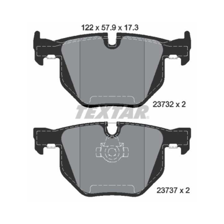 Fékbetét készlet, tárcsafék TEXTAR 2373201