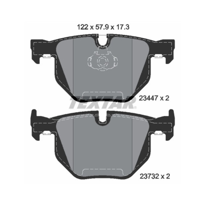 Fékbetét készlet, tárcsafék TEXTAR 2344704
