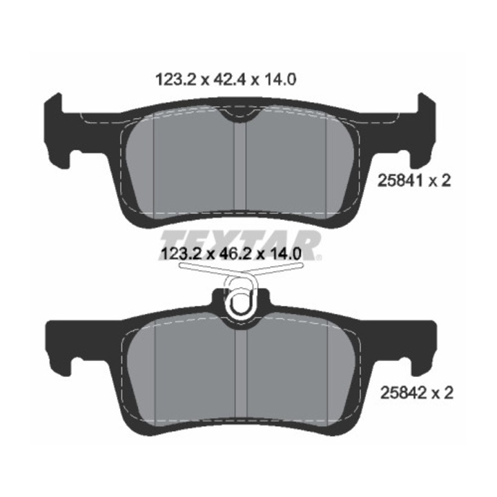 Fékbetét készlet, tárcsafék TEXTAR 2584104