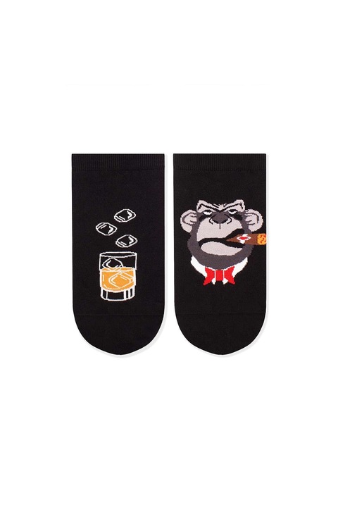 Чорапи Arty Socks Don Monkey, черни, памучни, къси
