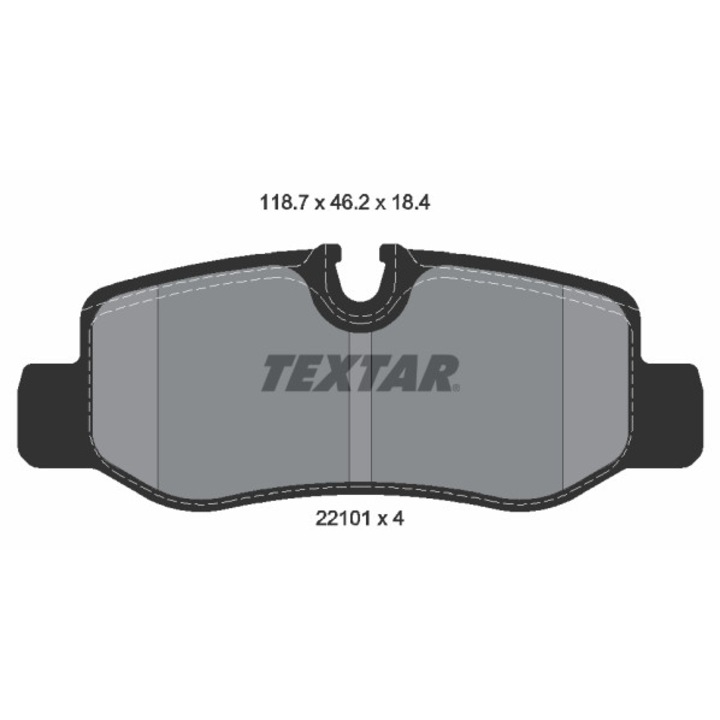 Fékbetét készlet, tárcsafék TEXTAR 2210101