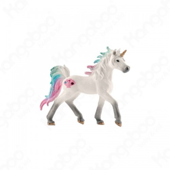 Figurină Schleich, narwhal, detaliată, pictată manual, 10x15cm