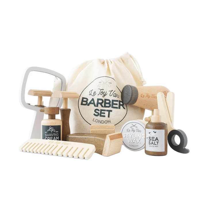 Fodrász és fodrász készlet, Le Toy Van, 10 db, 3 év+
