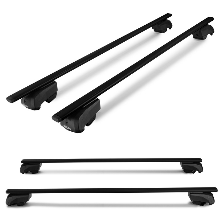 Bare transversale, Chromemaster, Pe caroserie, Otel, Negru, Hyundai Tucson IV NX4E SUV 2020-, 127 cm