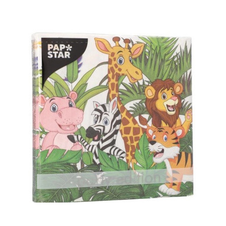 Животни салфетки за детски рожден ден 33x33 20бр