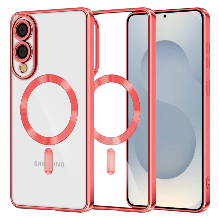 Husa pentru Samsung Galaxy S25 Edge - Techsuit Luxury Crystal MagSafe - Red