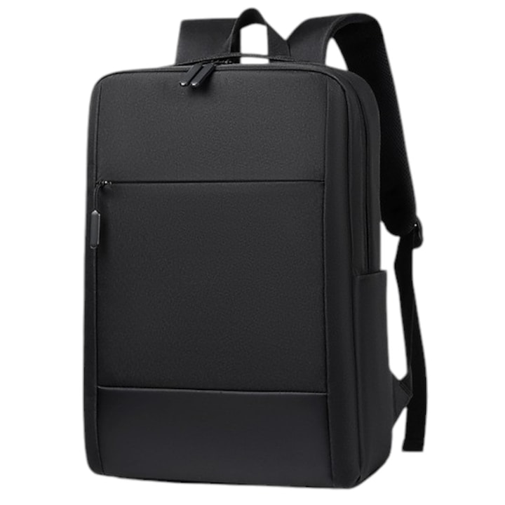 Ghiozdan modern, compartiment intarit pentru laptop, accesoriu prelungire baterie externa tip USB, compartiment mic exterior cu fermoar rezistent al apa, bretele cu autoventilatie