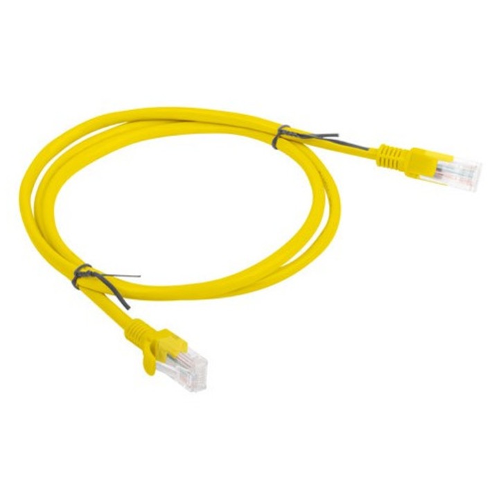 Lanberg patch kábel 10 db, Cat.5e, sárga, 1 m