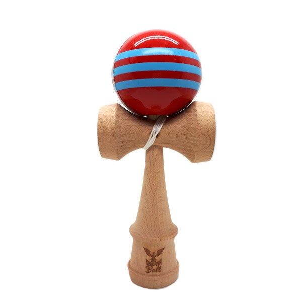 Kendama Ball Triple Stripe Originala Rosu/ Bleu