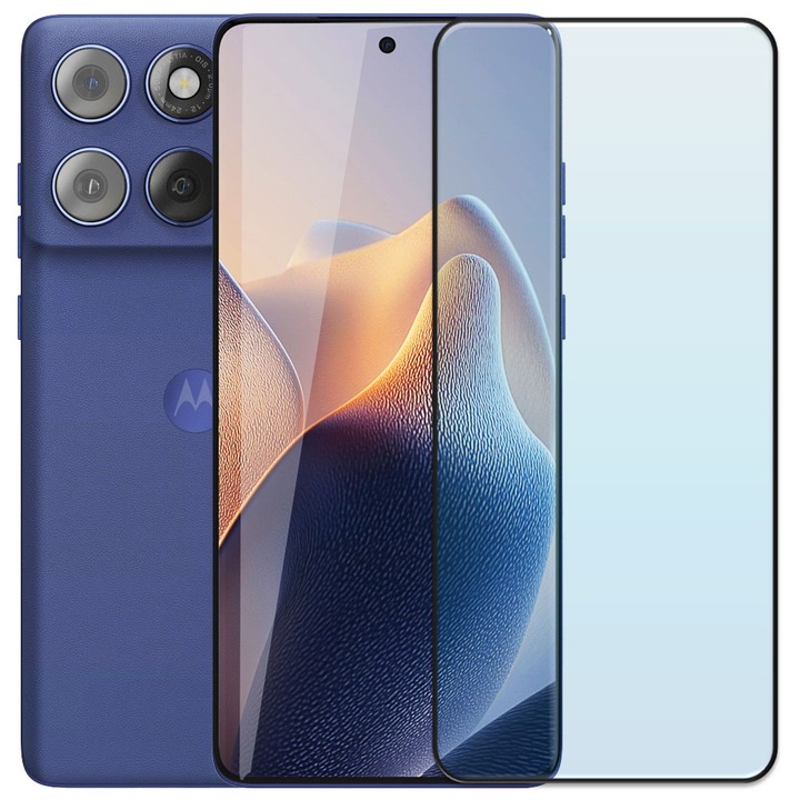 Folie din sticla securizata pentru Motorola Edge 60 Fusion, HAMSTERBOX Glass Shield, Protectie completa ecran, Full face, Aplicare rapida, Case Friendly, Transparenta