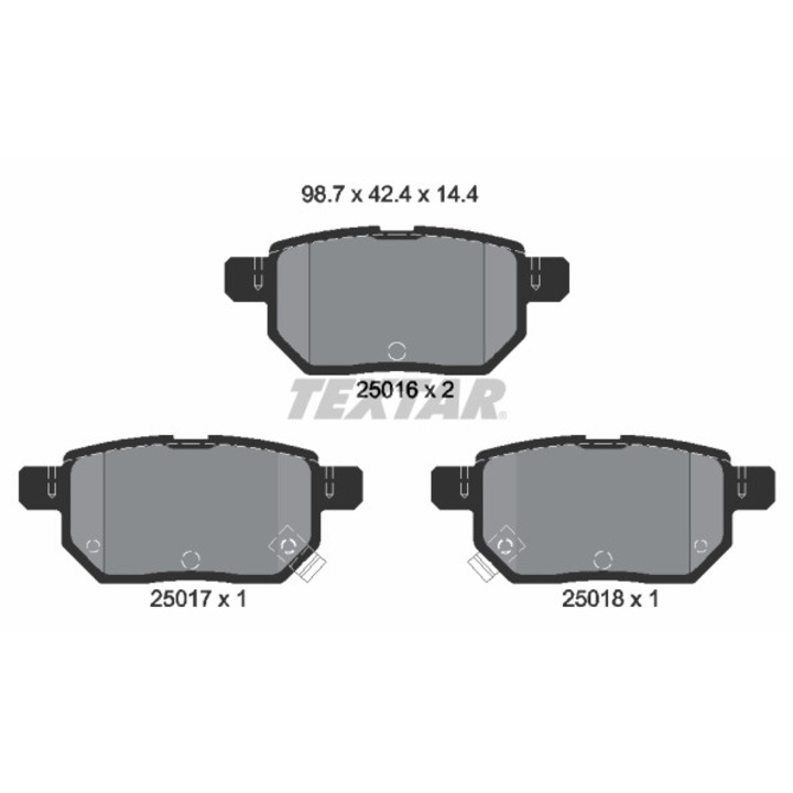 Fékbetét készlet, tárcsafék TEXTAR 2501601