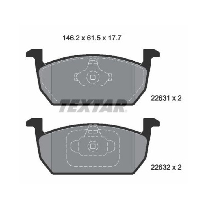 Fékbetét készlet, tárcsafék TEXTAR 2263101