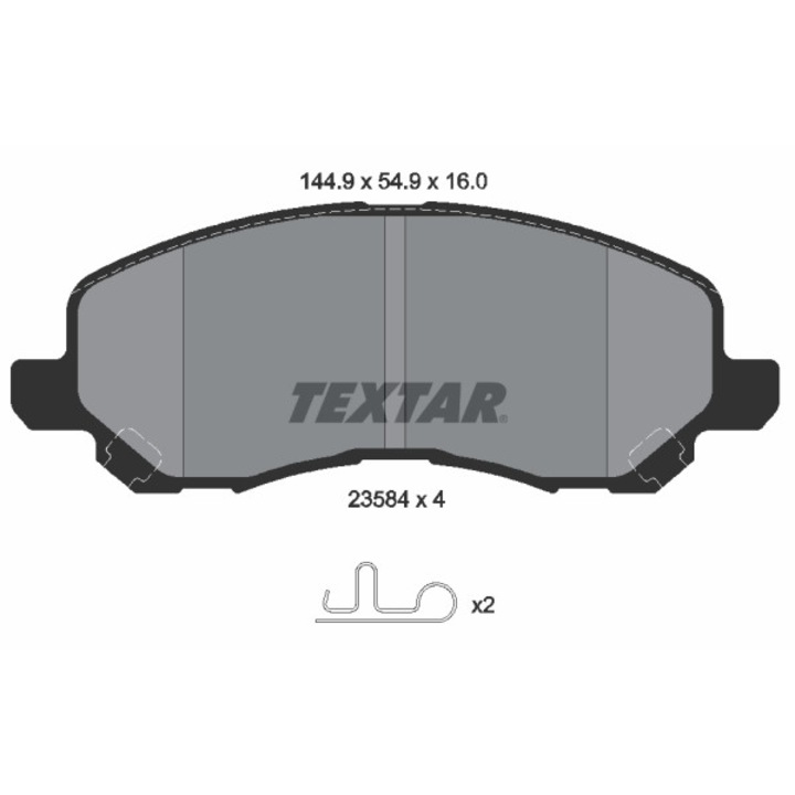 Fékbetét készlet, tárcsafék TEXTAR 2358401