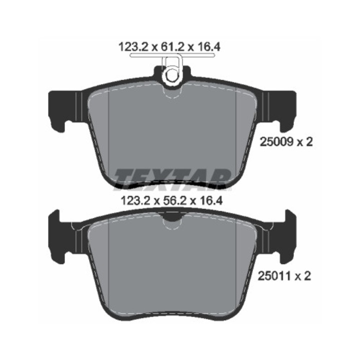 Fékbetét készlet, tárcsafék TEXTAR 2500901