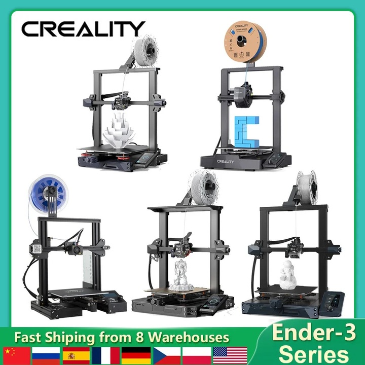 3D принтер Ender-3 V3 KE, с двойна предавка, черен, 220x220x270 мм