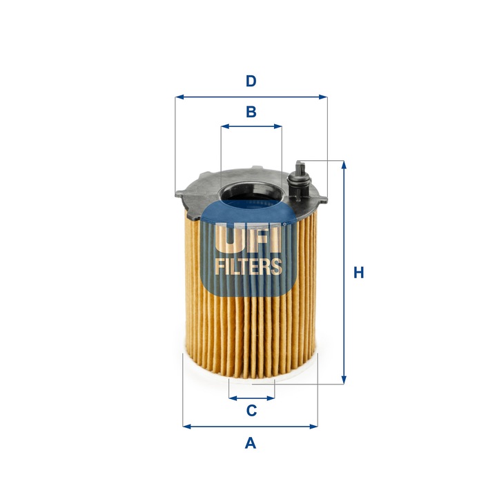 Filtru ulei UFI 25.187.00, 25,5x19,5x72x65mm