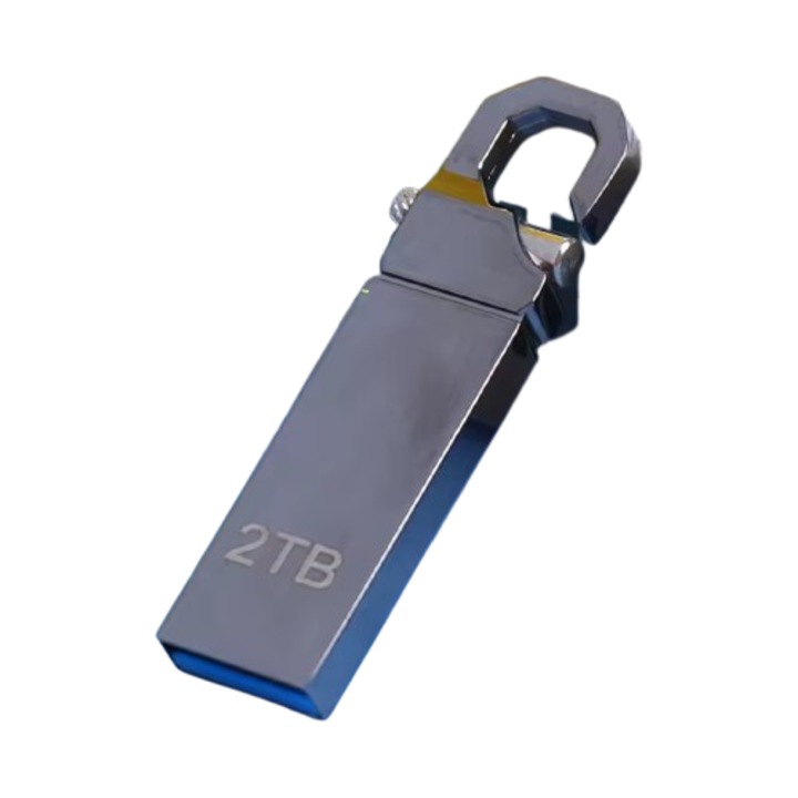 USB 3.0 флаш устройство, 2TB/2000GB, металик, тъмно сиво