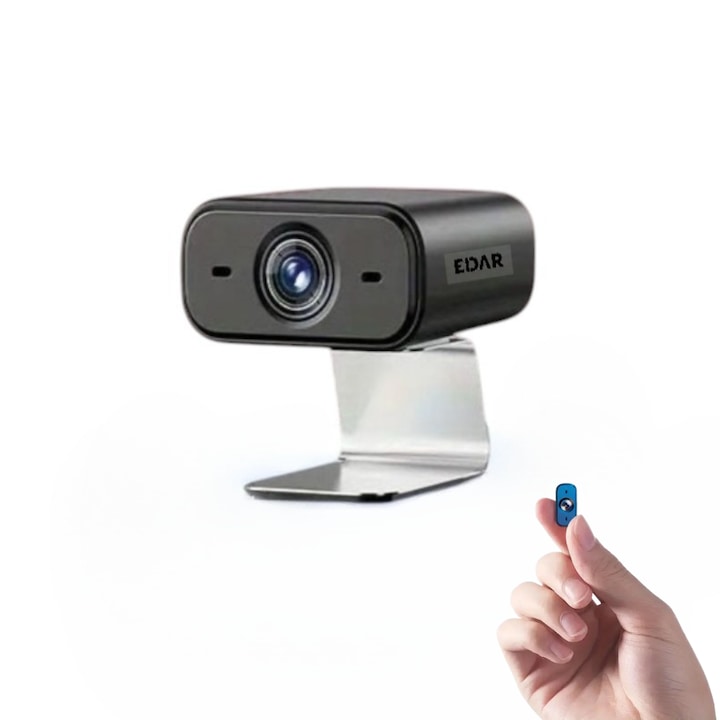 Mini rejtett megfigyelő kamera, EDAR kém típus, Full HD 1080P, WiFi, éjszakai látás, mozgásérzékelés, élő közvetítés, rögzítőkeret, fekete